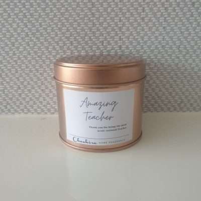 Amazing Teacher Rose Gold Tin Candle