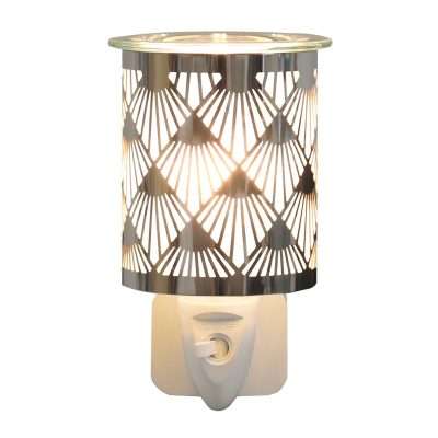 Chrome Diamond Plug in Wax Melt Burner 13 cm