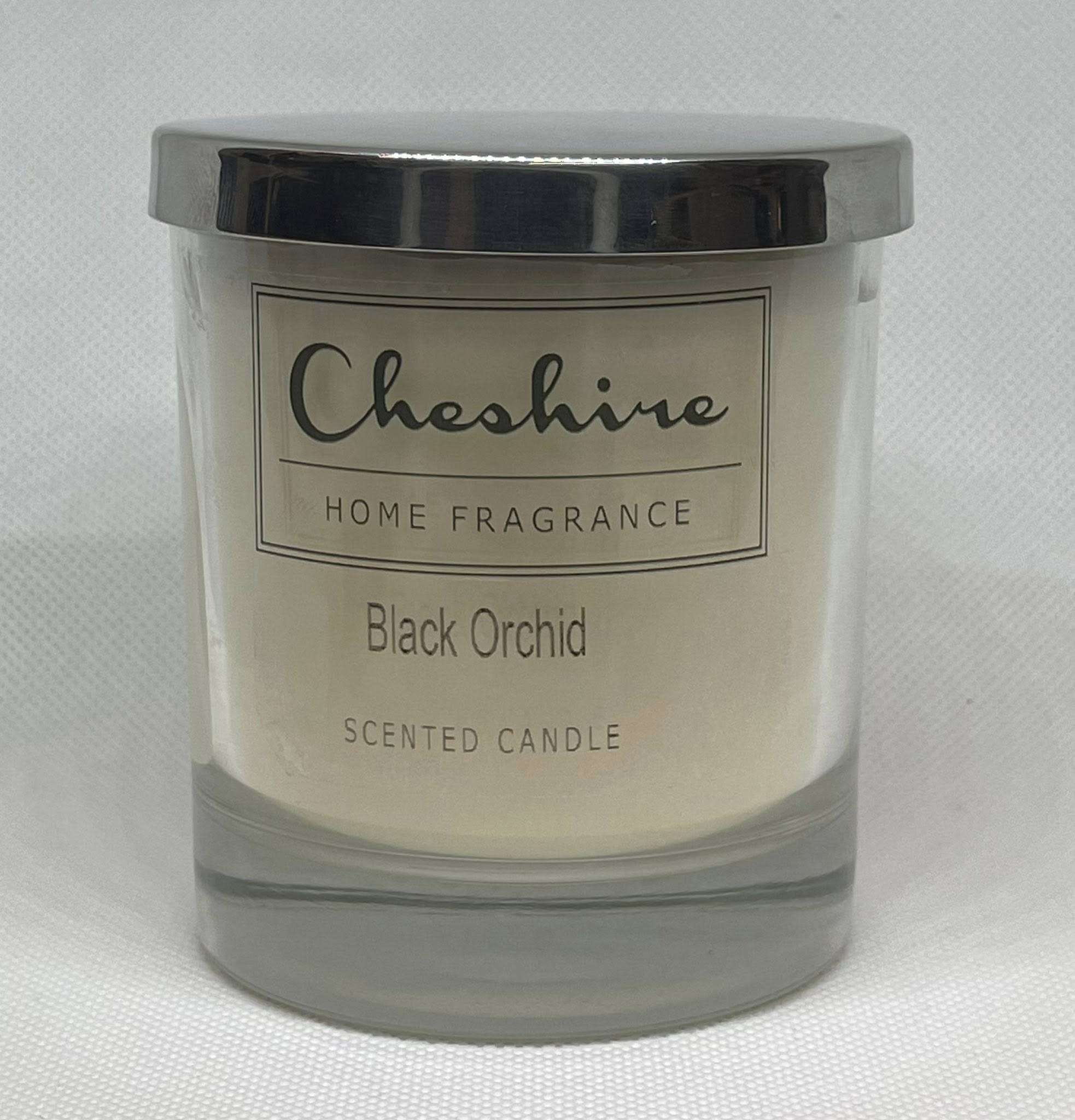 Black Orchid glass candle