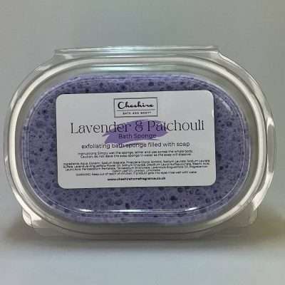 Cheshire Bath & Body Exfoliating Soap Sponge Lavender and Patchouli