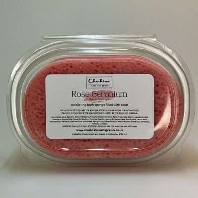 Cheshire Bath & Body Exfoliating Soap Sponge Rose Geranium