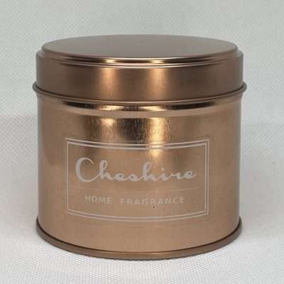Rose Gold Single Wick Tin Candle - Pink Peony Blush Suede