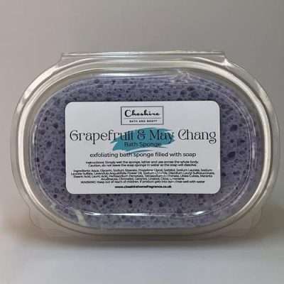 Cheshire Bath & Body Exfoliating Soap Sponge Grapefruit & May Chang