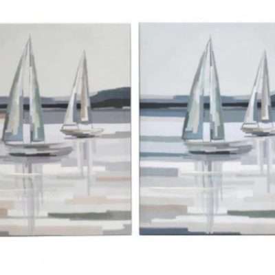 Abstract Boats on Canvas